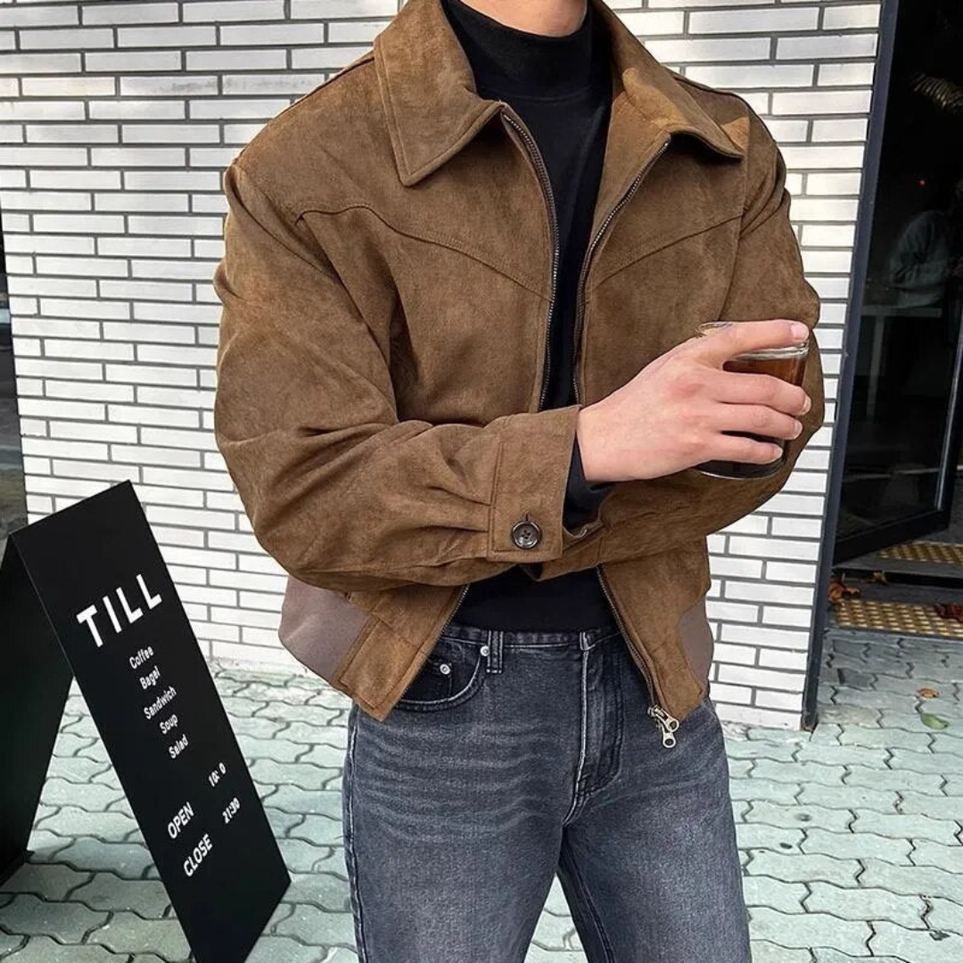 Lucuio| Men's Waist Trench Jacket| Bomber