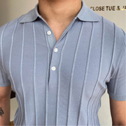 Nolan| Men's Ribbed Polo| Short Sleeve