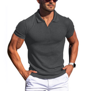 Asher| Men's Ribbed Polo |Short sleeve