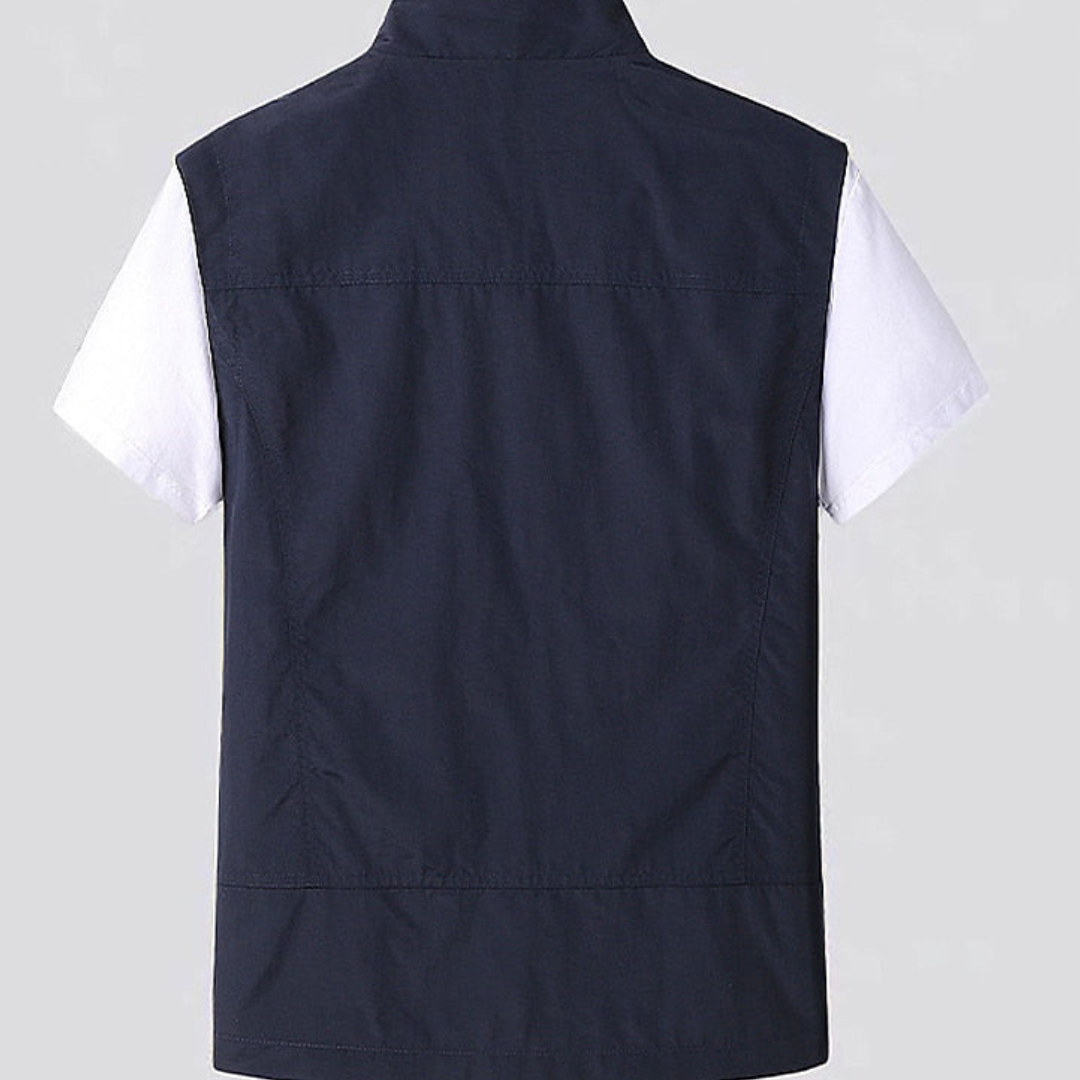Vincent| Men's Zip-up Vest|Collar