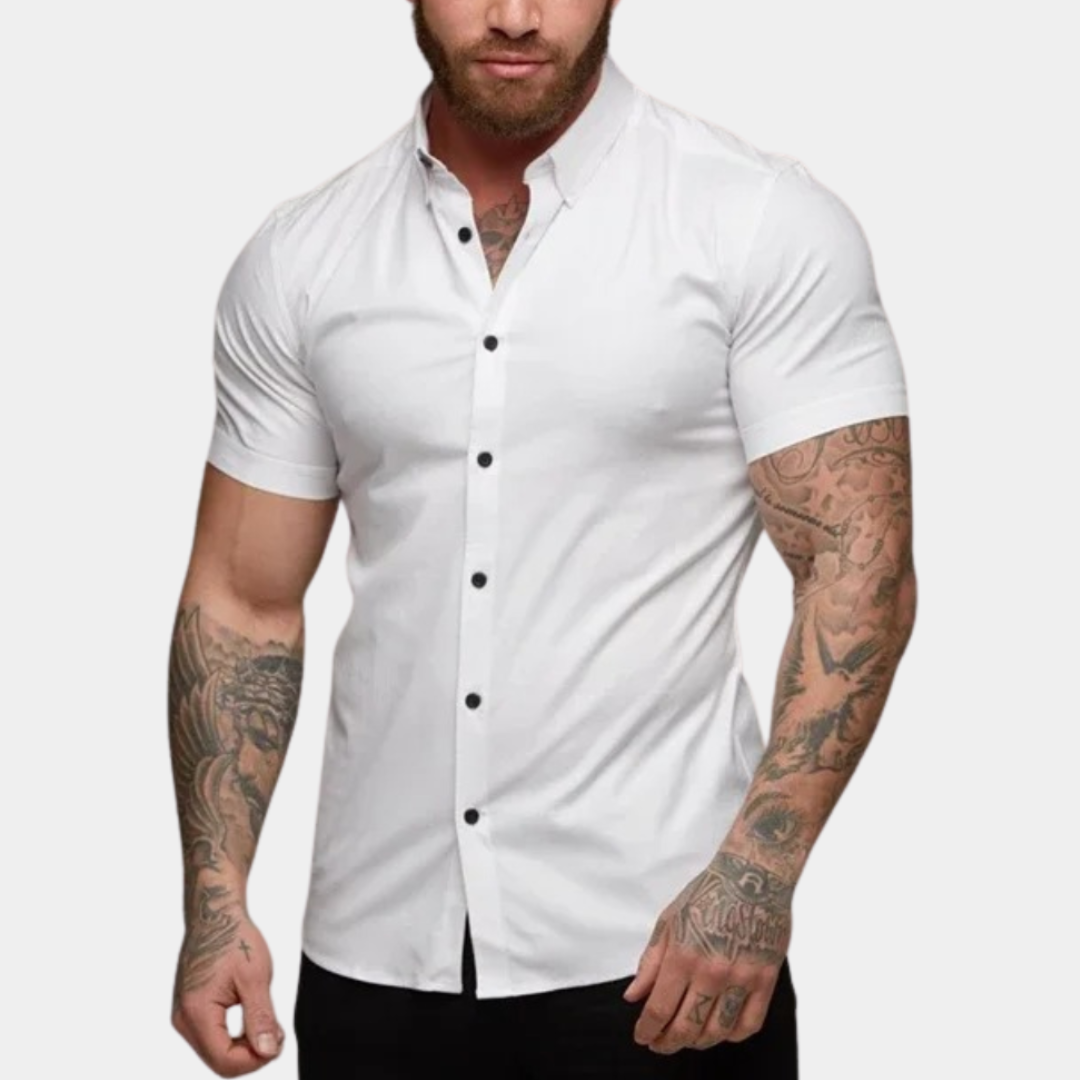 Simon| Men's Slim FIt Shirt | Short Sleeve