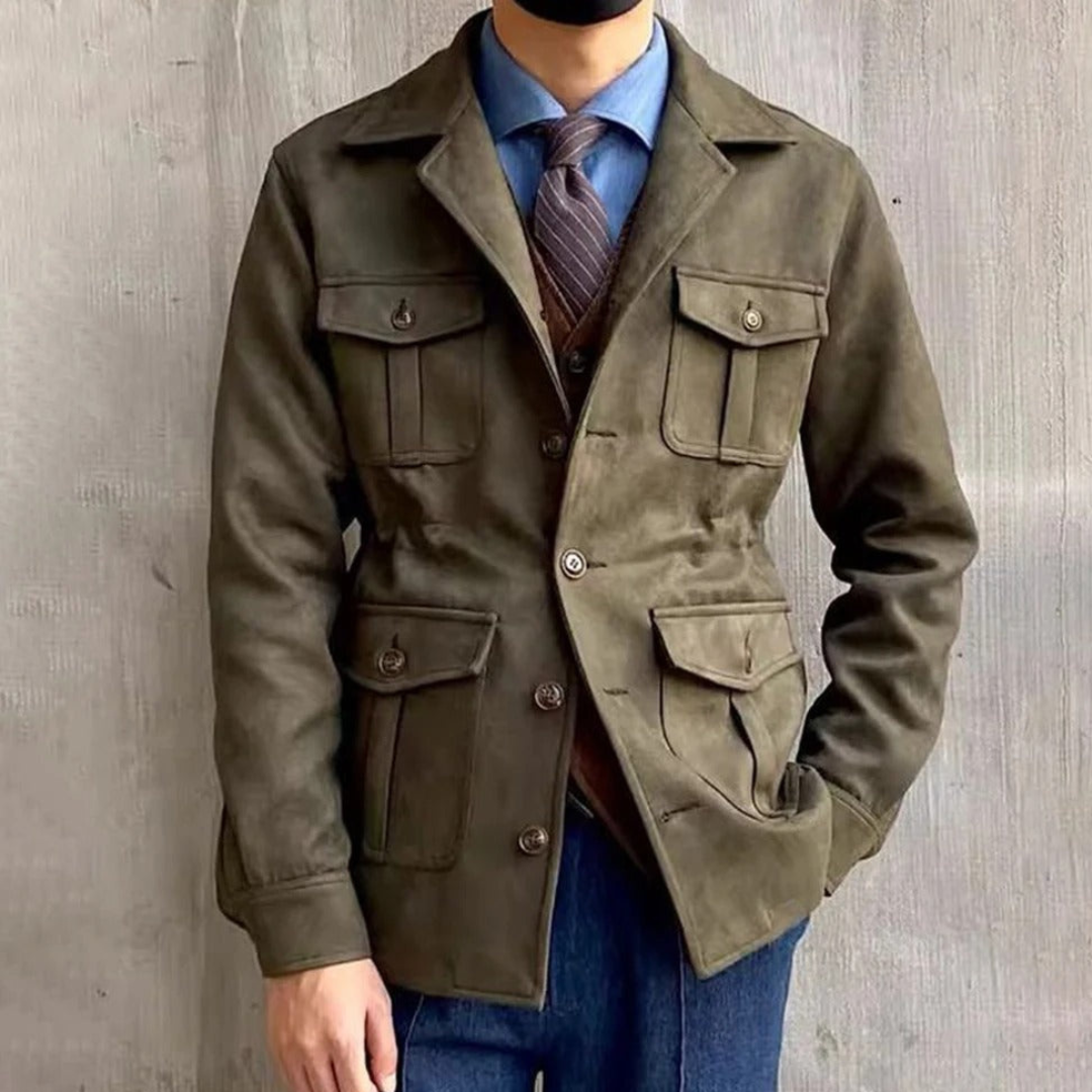 Enzo| Men's Trench oversized Coat | Short