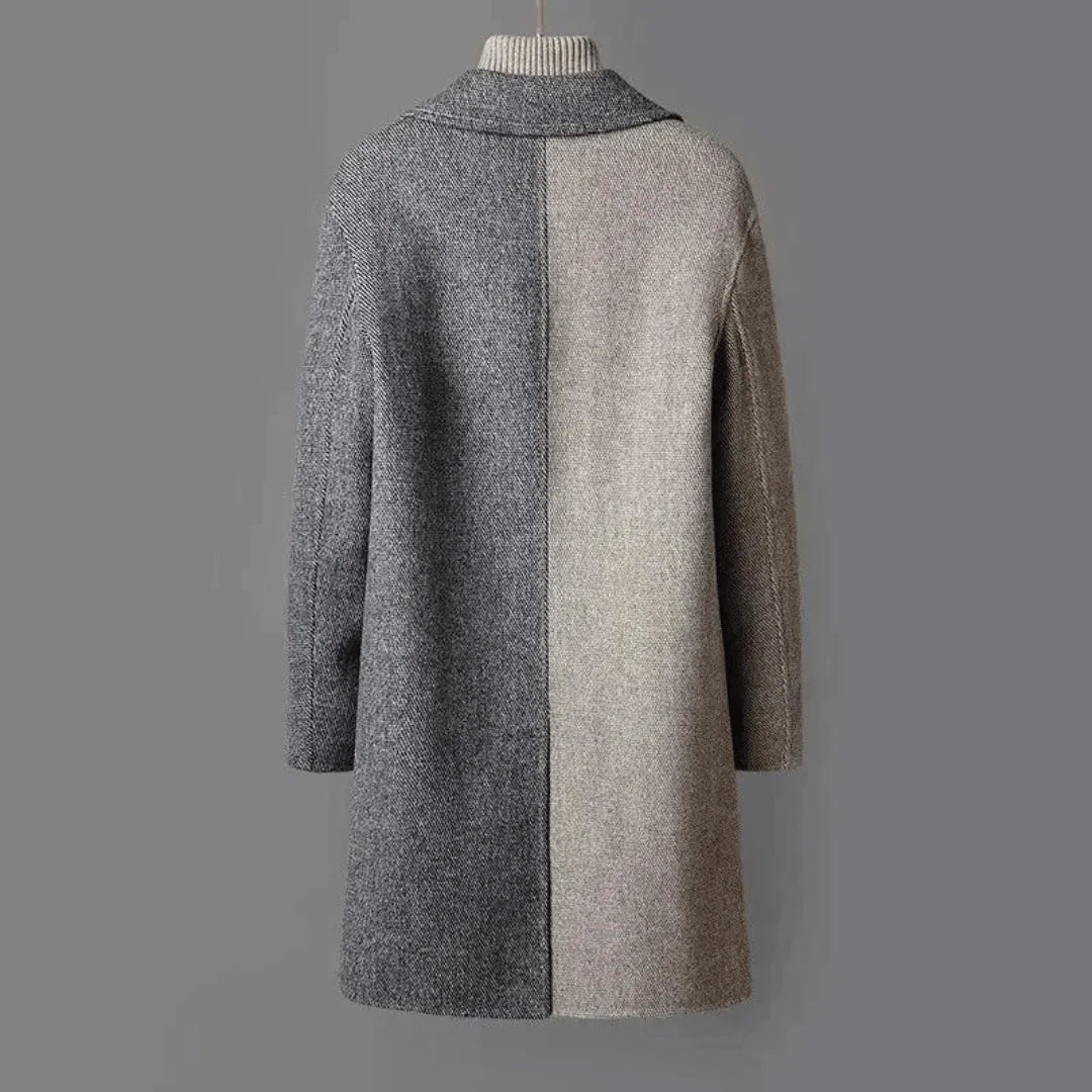 Graham Two-Tone Wool Overcoat – Men's Tailored Fit Coat