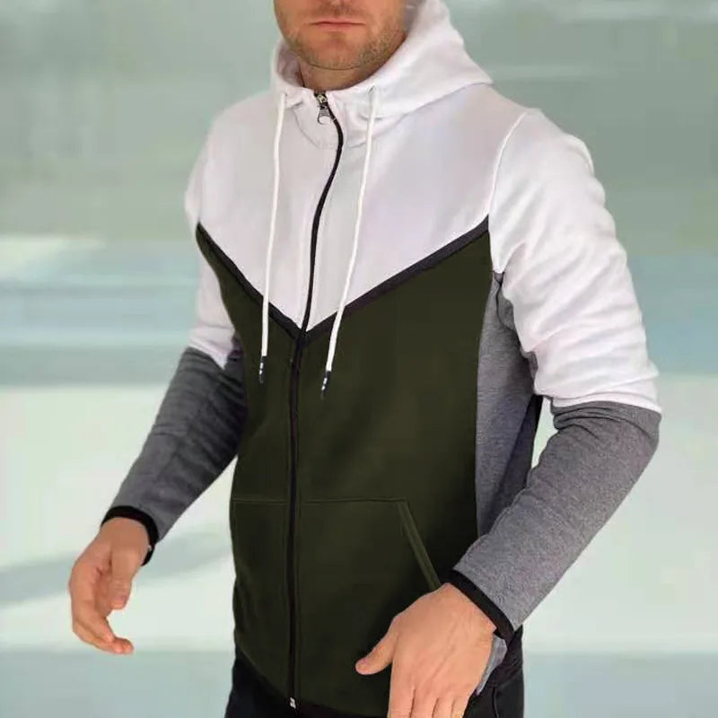 Nicholas – trendy color block hoodie for men