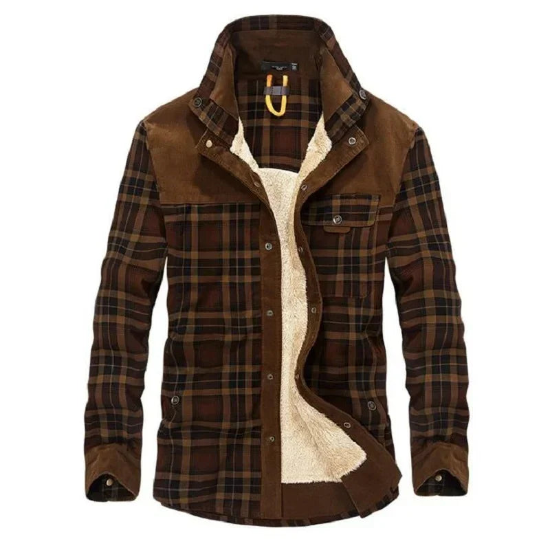 Lucas Plaid Jacket – Men's Jacket with Warm Fleece Lining