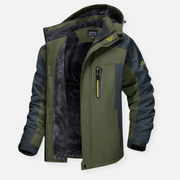 Windproof Waterproof Ski Jacket for Men - Polyester, Green, Blue, Red, Black