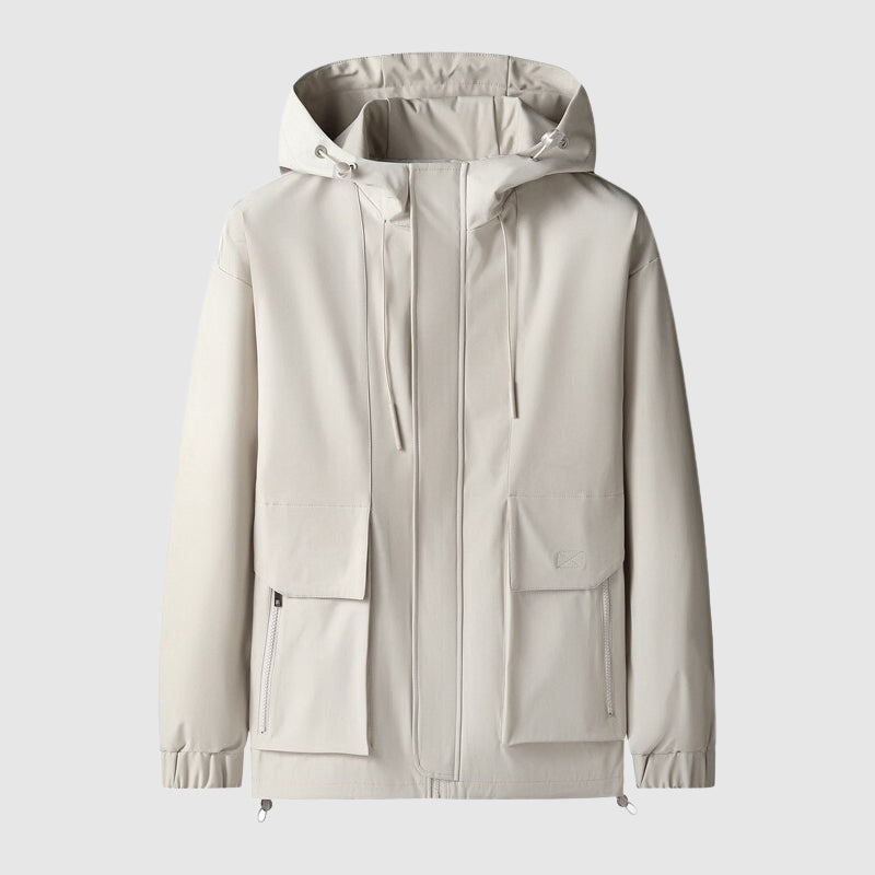 Men's Hooded Jacket – Plus-Size Spring Jacket for Comfort and Style