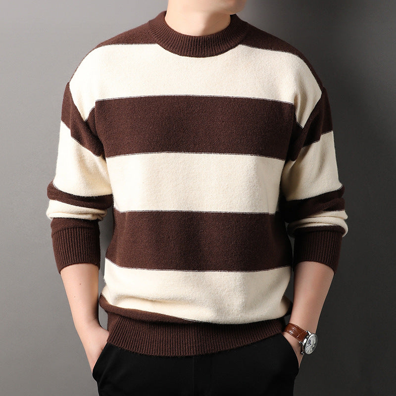 Men's Striped Sweater – Classic Crewneck & Comfortable Knit