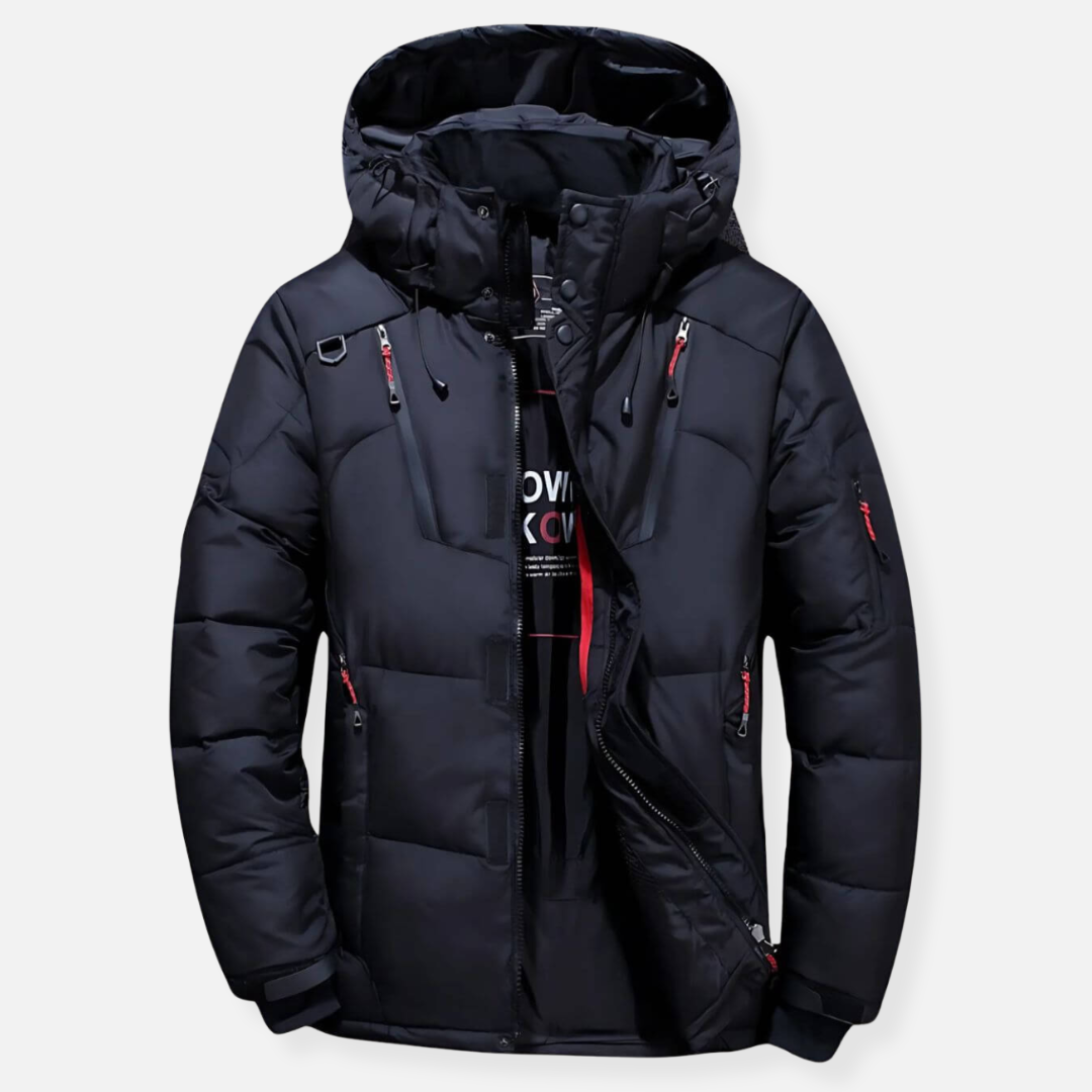 Ralph Men's Waterproof Down-Lined Winter Jacket - Windproof, Breathable