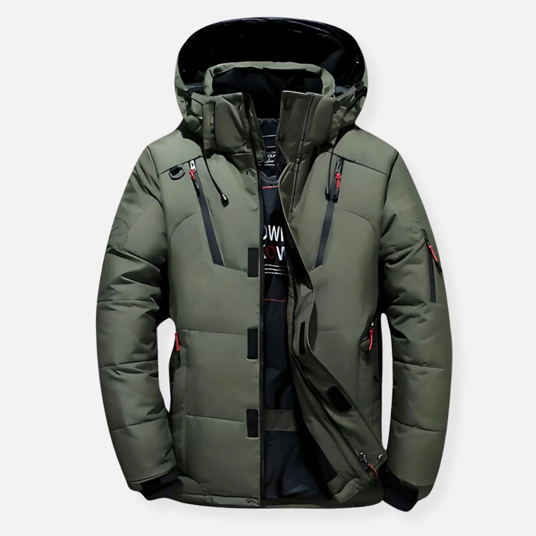 Ralph Men's Waterproof Down-Lined Winter Jacket - Windproof, Breathable